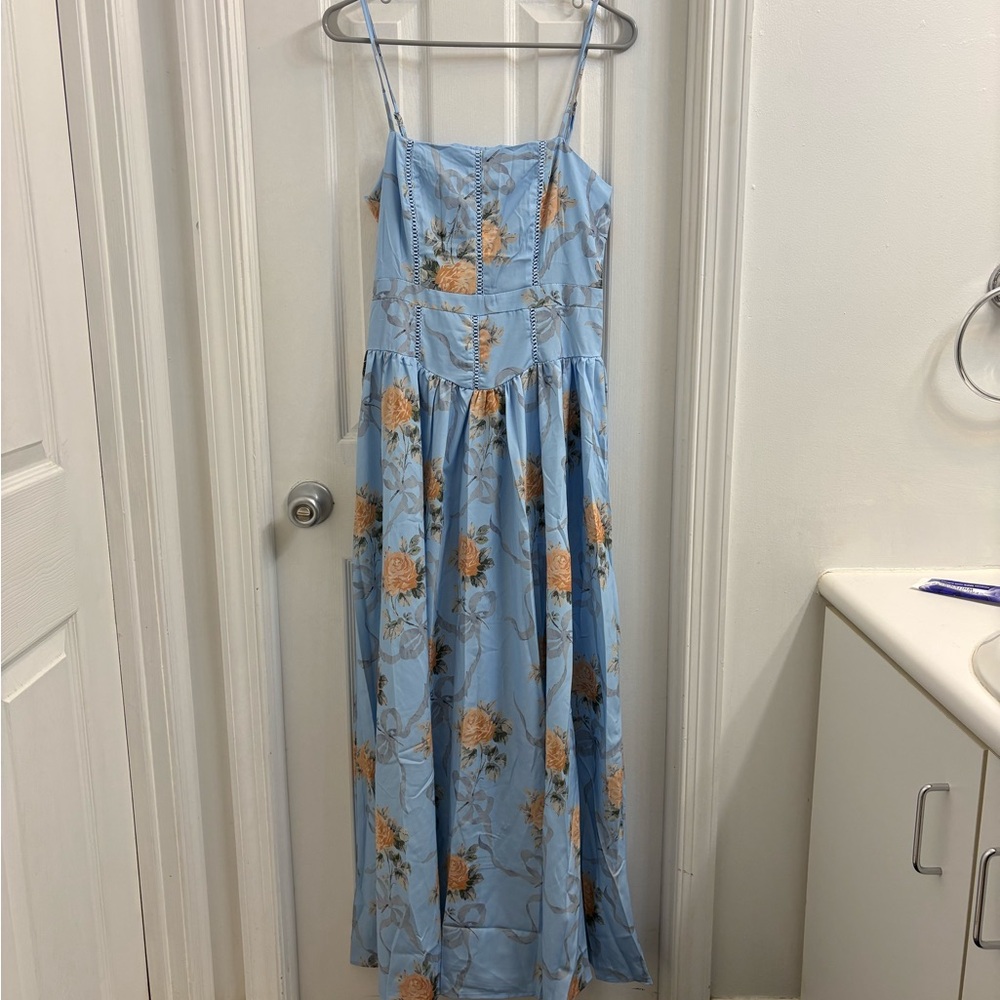 Floral Spaghetti Strap Midi Dress